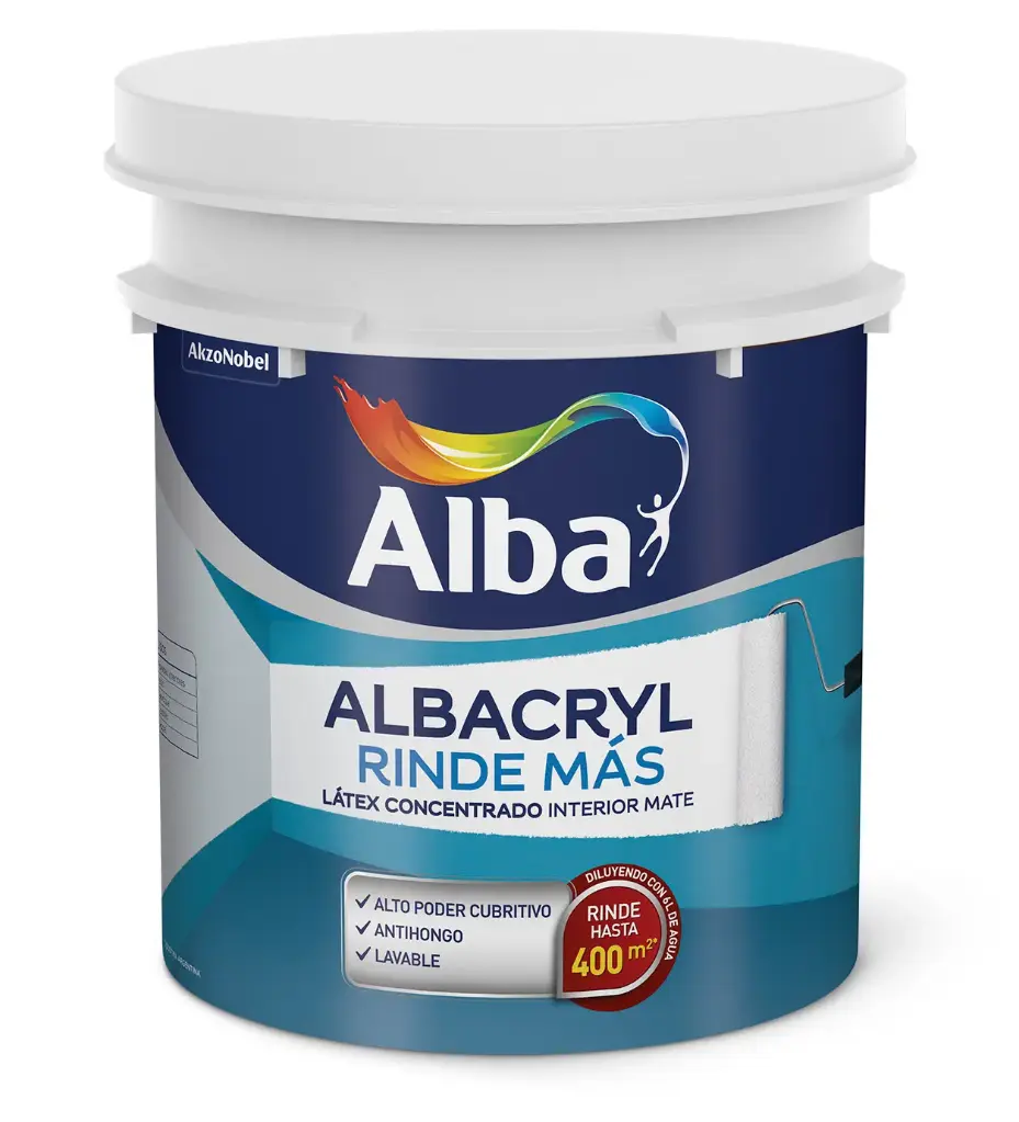 Latex Interior Albacryl Rinde Mas Blanco Mate 