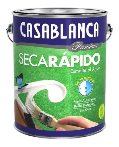 Esmalte Al Agua Secarapido Satinado Casablanca