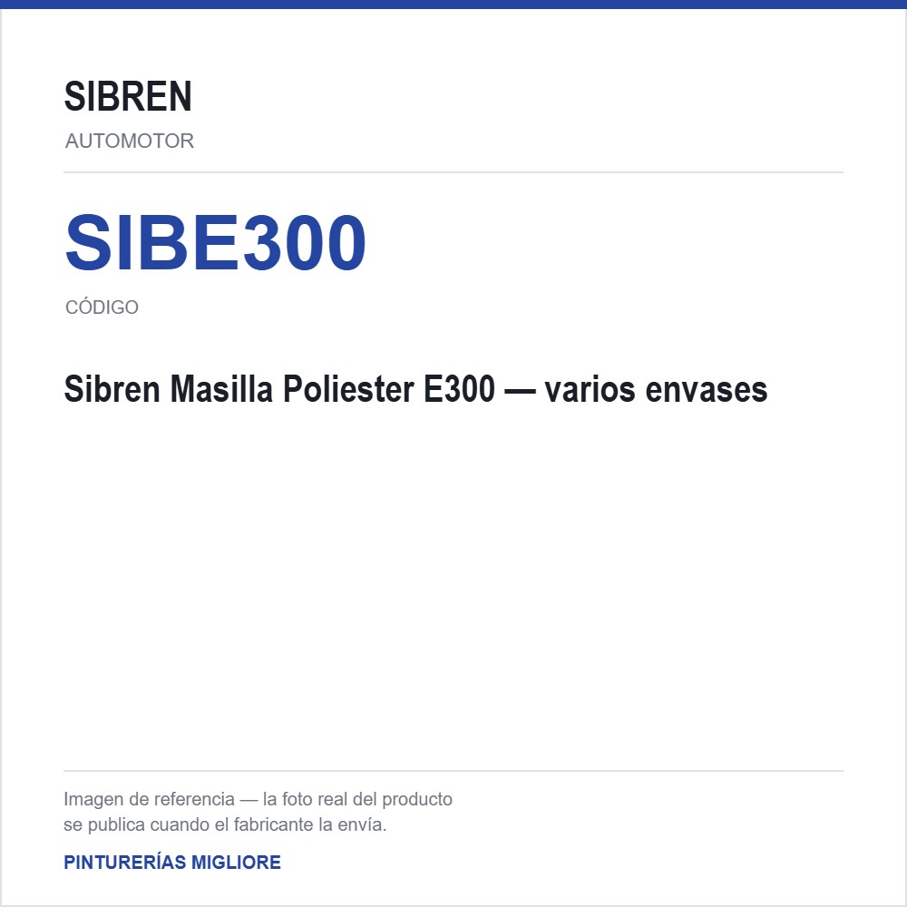 Sibren Masilla Poliester E300