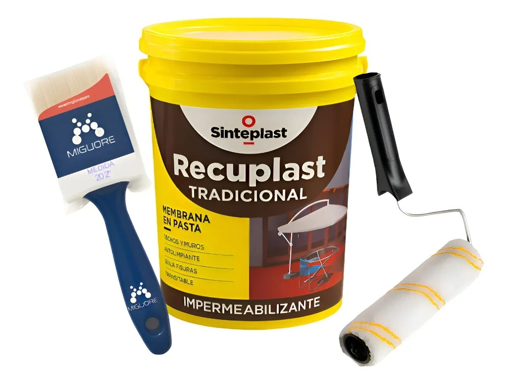 Combo Recuplast Tradicional BL 20 +Rodillo + Pincel