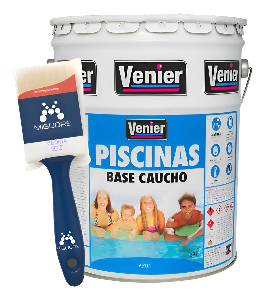 Combo Pileta Caucho Venier 20 + pincel