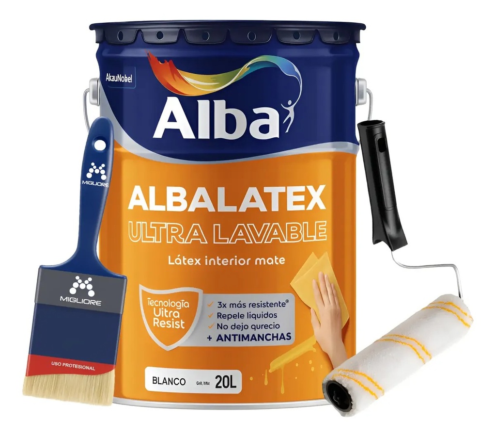 Combo Ultralavable 20 + Pincel + Rodillo