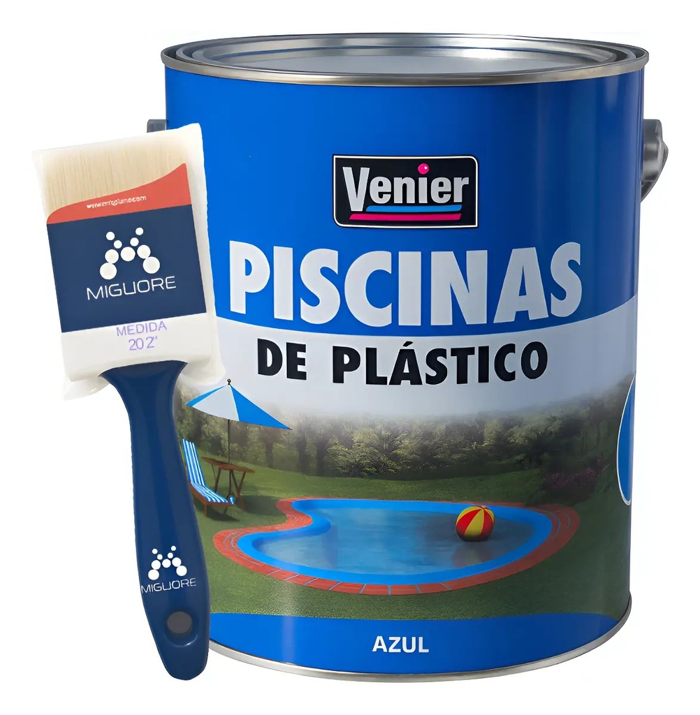 Combo Pileta Plastico 4 Venier + Pincel