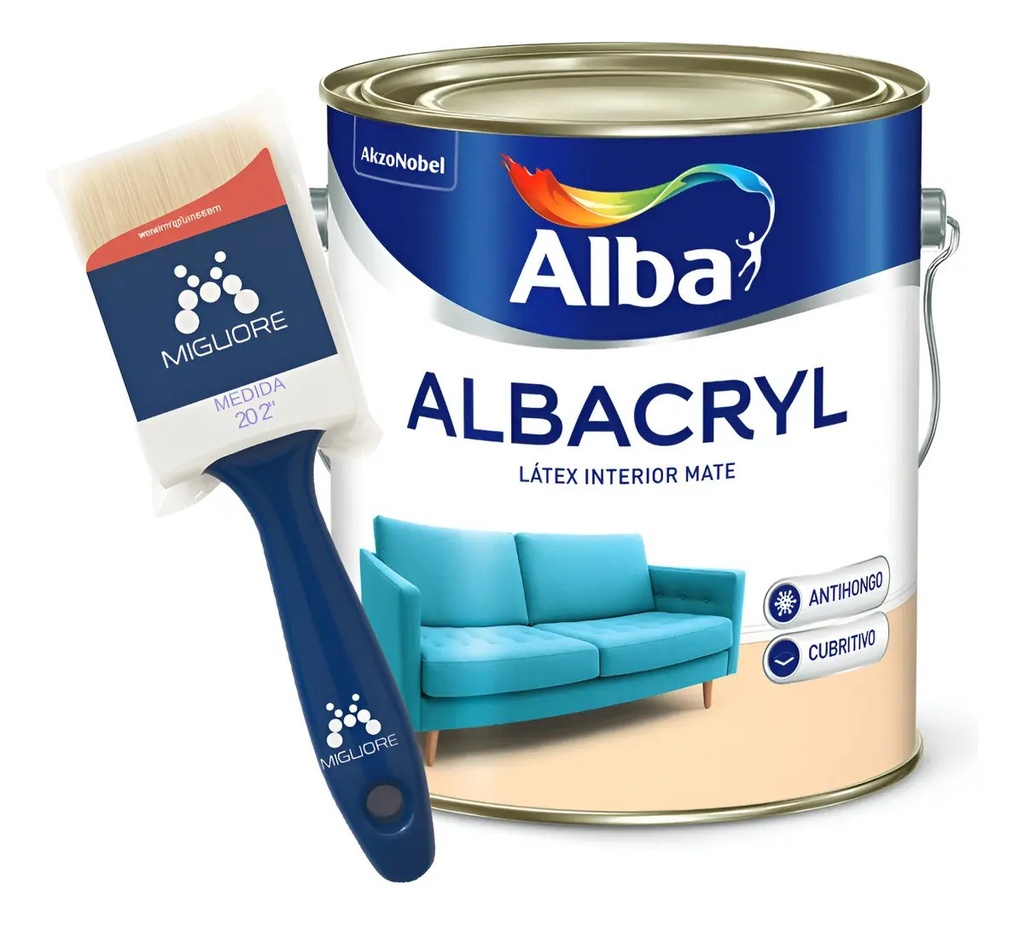 Combo Albacryl 20 + Pincel 15
