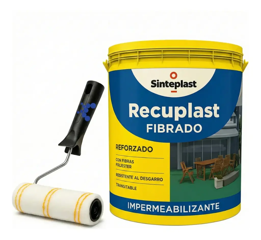 Combo Recuplast Fibrado 20 VC +Rodillo +Pincel