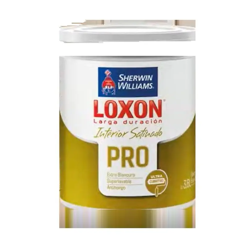Combo Latex Loxon Pro Satinado Blanco 18 Lt + Rodillo + Fijador