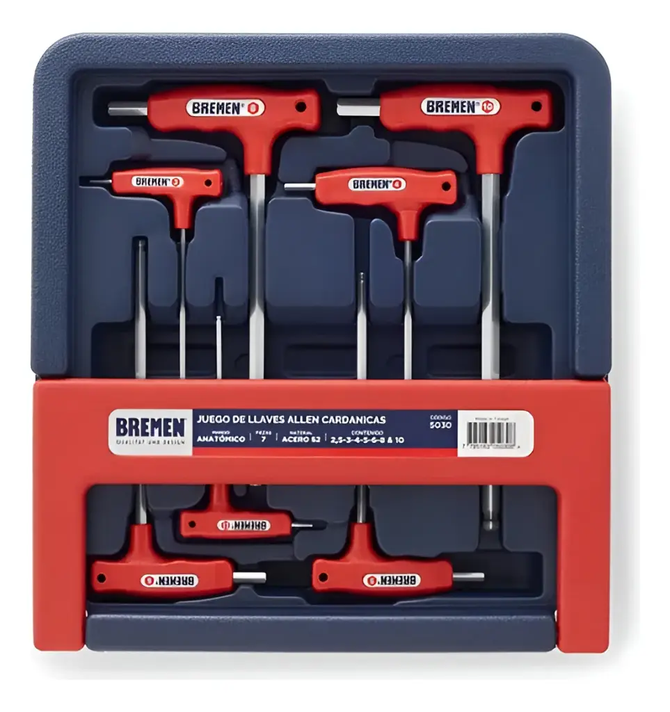 Bremen Llaves Allen X 7Pzs. Mango Anatomico-Serie