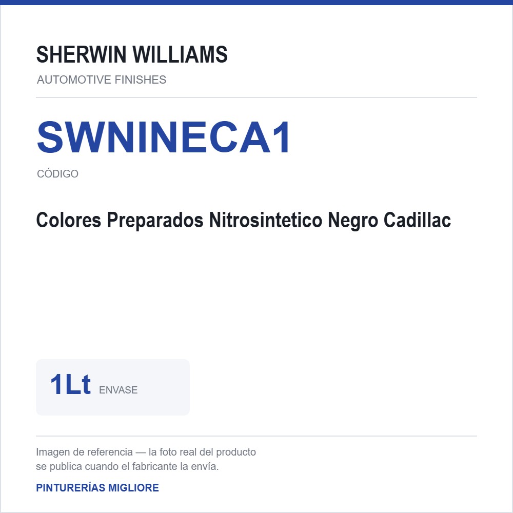 ZSWAF Colores Preparados Nitrosintetico Negro Cadillac 1Lt