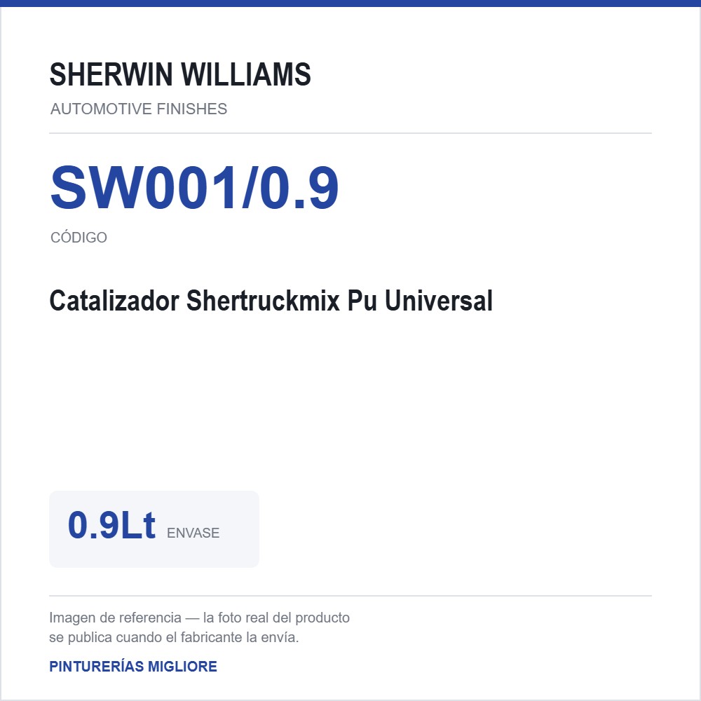 ZSWAF Catalizador Shertruckmix Pu Universal 0.9Lt