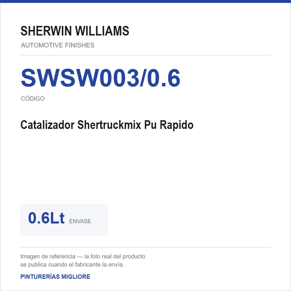 ZSWAF Catalizador Shertruckmix Pu Rapido 0.6Lt