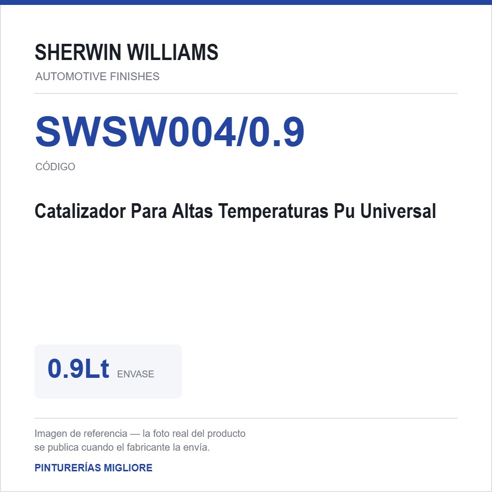 ZSWAF Catalizador Para Altas Temperaturas Pu Universal 0.9Lt