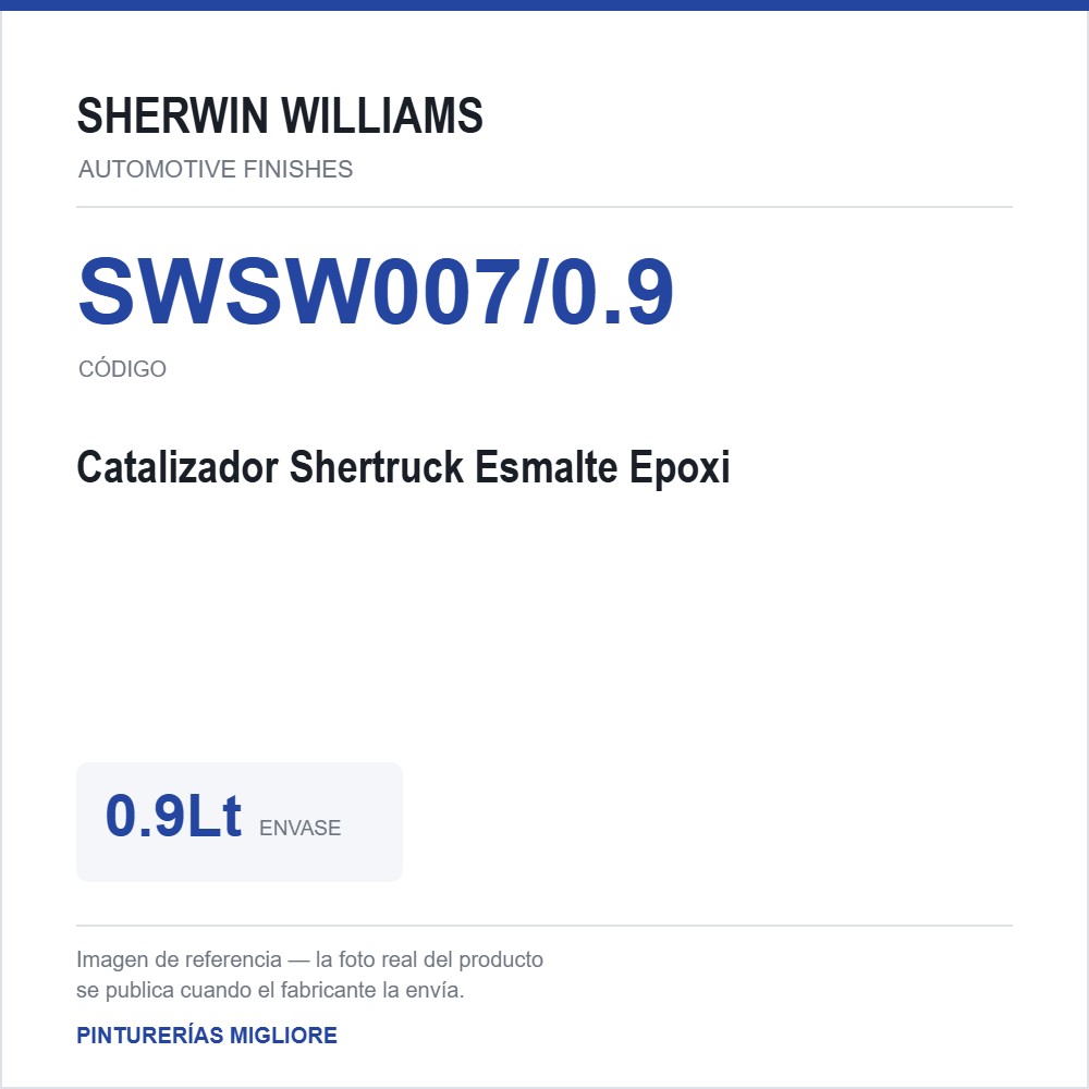 ZSWAF Catalizador Shertruck Esmalte Epoxi 0.9Lt