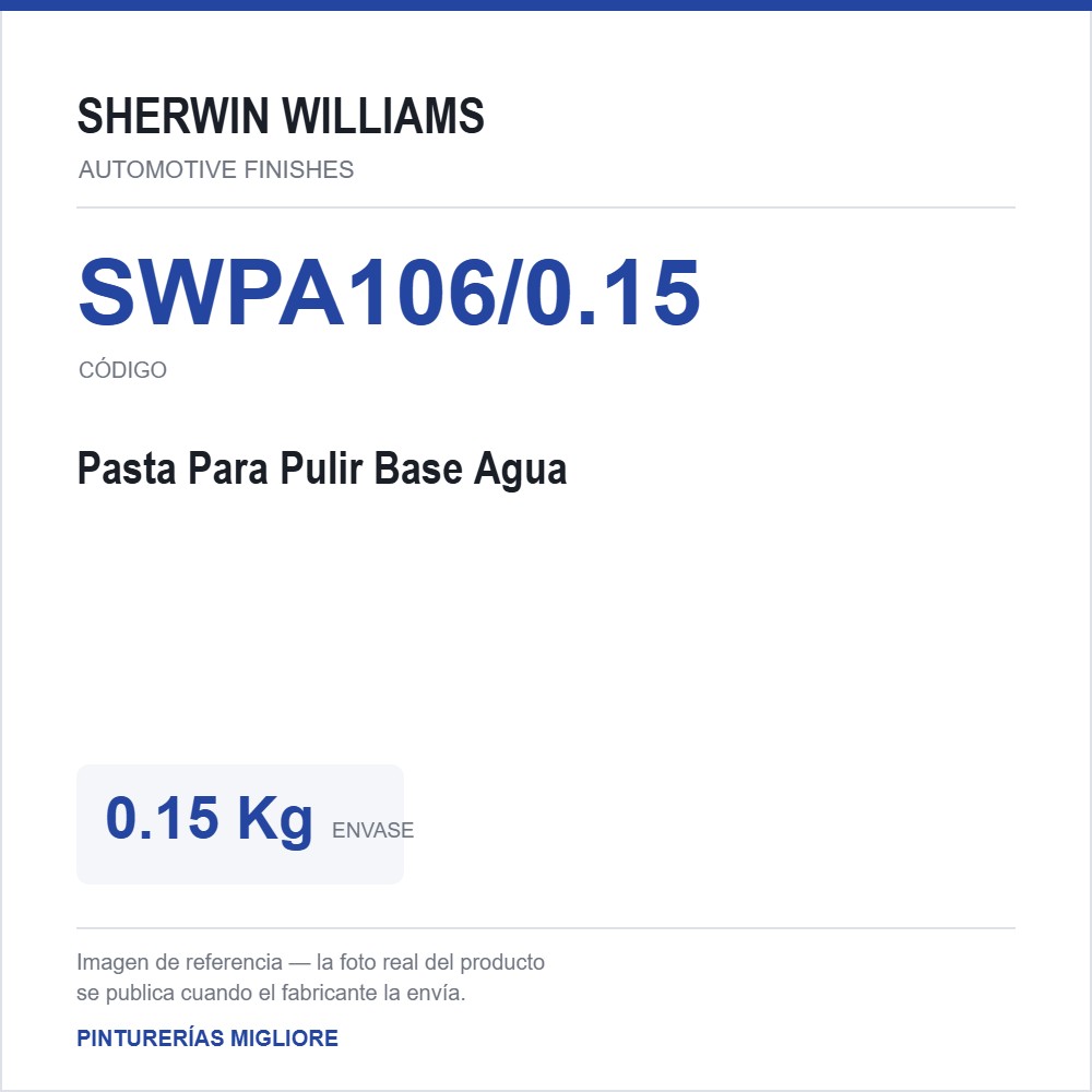 ZSWAF Pasta Para Pulir Base Agua 0.15 Kg