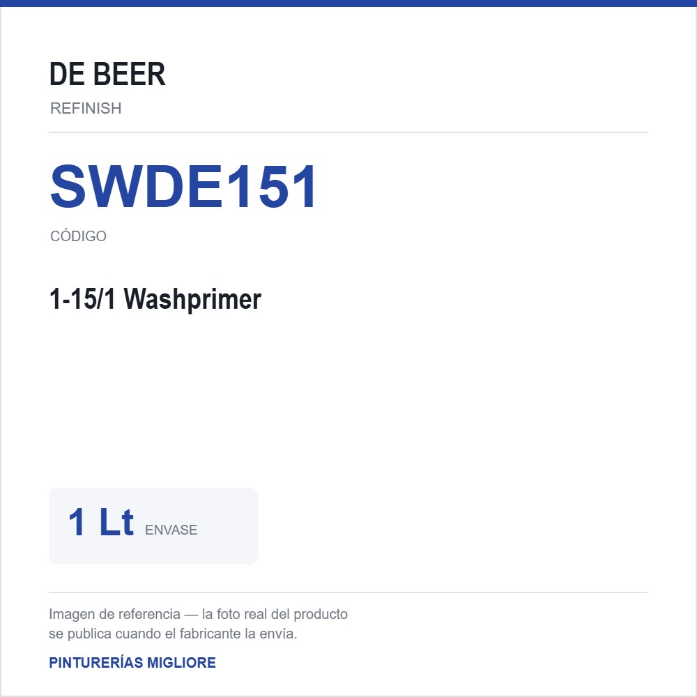 Debeer - 1-15/1 Washprimer 1 Lt