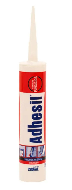 Silicona Acetica Con Funguicida 280Ml Adhesil