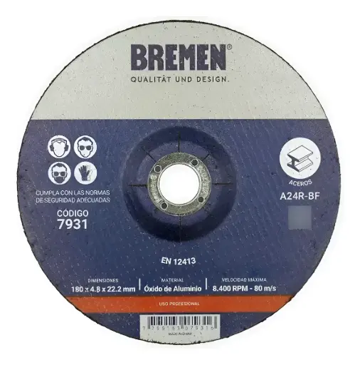 [BR7931] Bremen Disco De Desbaste 7 (180x4.8x22,23mm) 