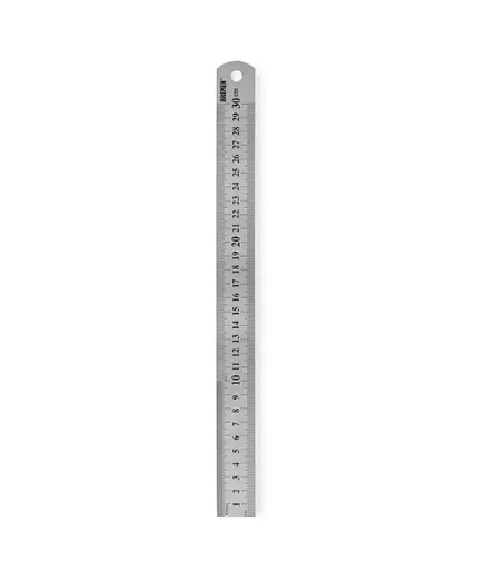 [BR7109] Bremen Regla De Acero Inox 30Cm X 0.8Mm Con Estuc