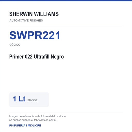 [SWPR221] ZSWAF Primer 022 Ultrafill Negro 1 Lt