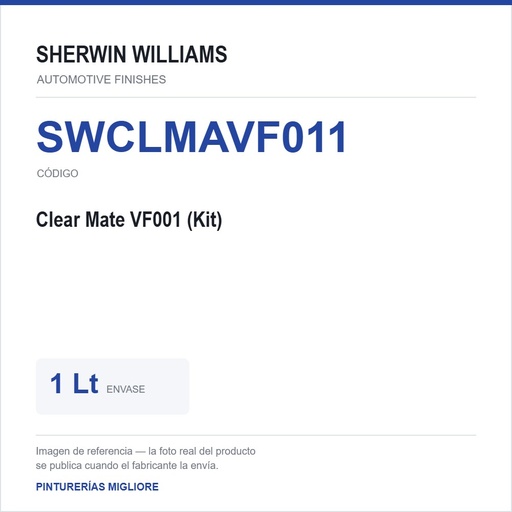 [SWCLMAVF011] ZSWAF Clear Mate VF001 (Kit) 1 Lt
