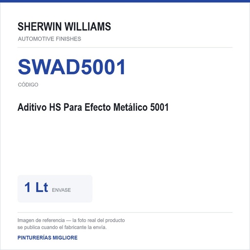 [SWAD5001] ZSWAF Aditivo HS Para Efecto Metálico 5001 1 Lt