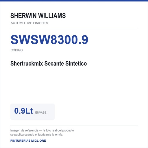 [SWSW8300.9] ZSWAF Shertruckmix Secante Sintetico 0.9Lt