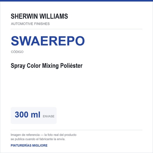 [SWAEREPO] ZSWAF Spray Color Mixing Poliéster  300 Ml