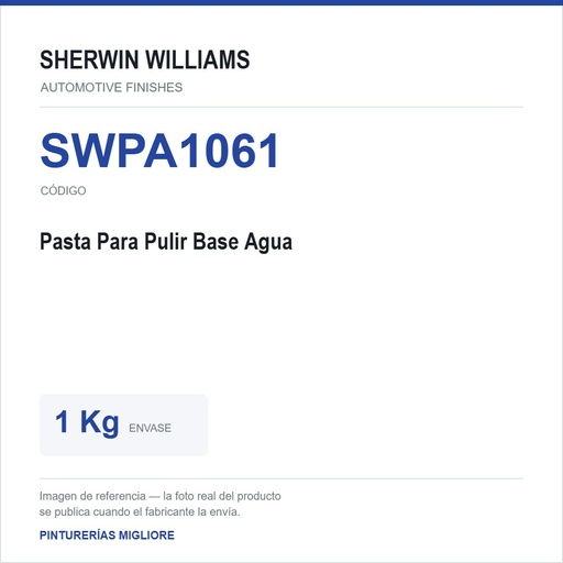 [SWPA1061] ZSWAF Pasta Para Pulir Base Agua 1 Kg