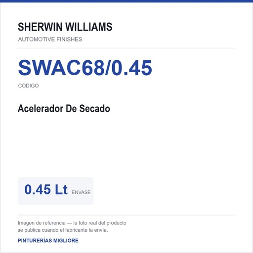 [SWAC68/0.45] ZSWAF Acelerador De Secado 0.45 Lt