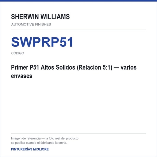 ZSWAF Primer P51 Altos Solidos (Relación 5:1)