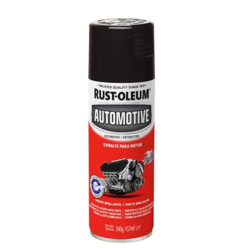 [RUAUMONE] Aerosol Aut Esmalte Motor Negro Brillante 340G Rust Oleum