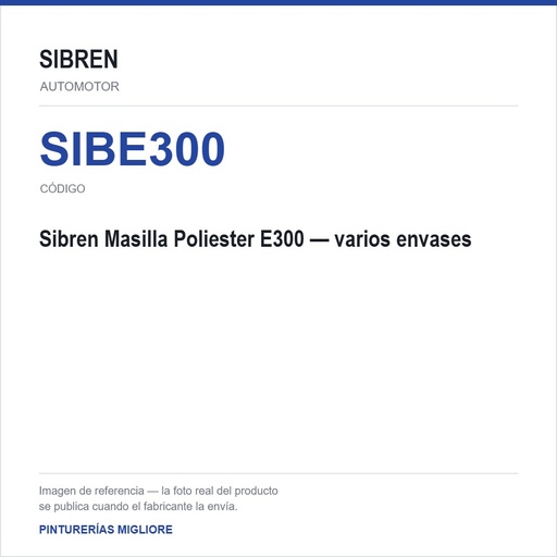 Sibren Masilla Poliester E300