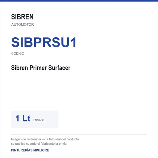 [SIBPRSU1] Sibren Primer Surfacer 1 Lt