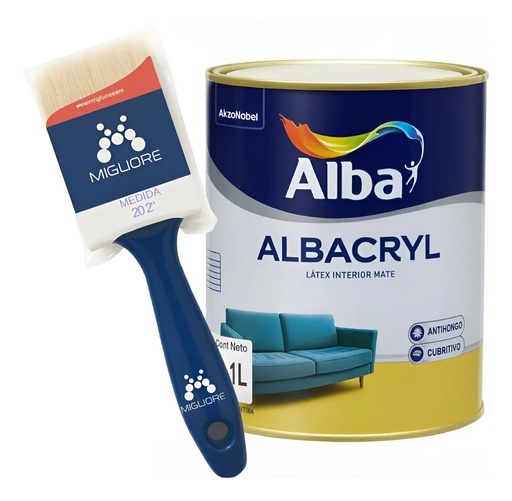[COALCR1] Combo Albacryl 1 + Pincel 10