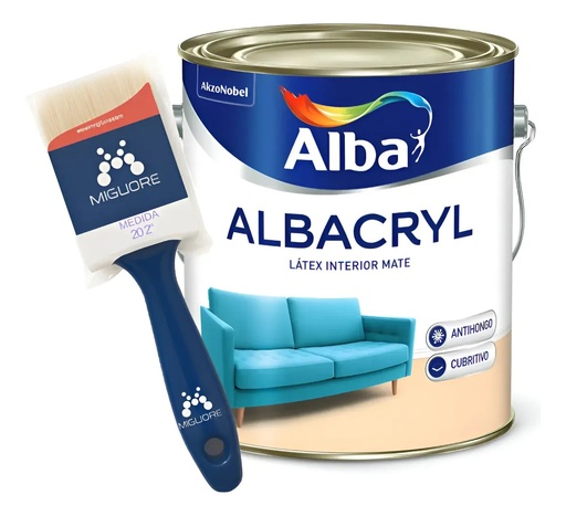 [COALCR10] Combo Albacryl 10 + Pincel 15 
