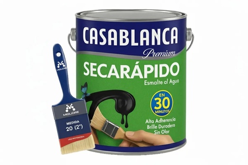[COCAAGSANE4] Combo Secarrapido Satinado Negro 4 + Pincel 
