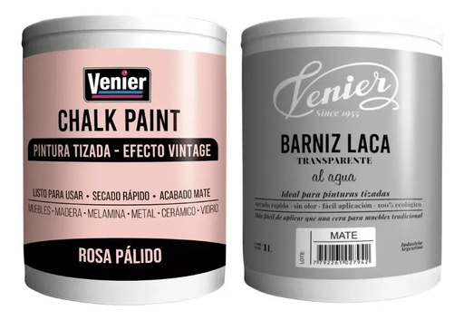 [COVECHRO] Combo Venier Chalk ROSA + Laca Mate