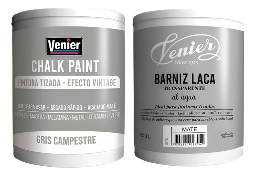 [COVECHGC] Combo Venier Chalk GRIS CAM + Laca Mate 