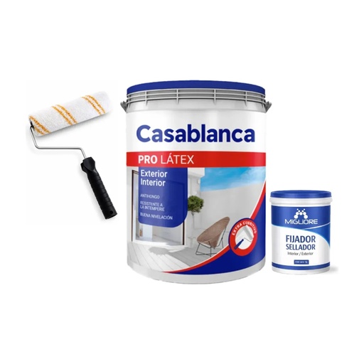 [COCAPRIE20] Combo Pro Int / Ext 20 Lt + Rodillo + Fijador 1Lt
