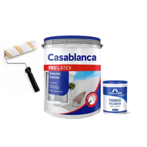 [COCAPRIE20] Combo Pro Interior 20 Lt + Rodillo + Fijador 1Lt