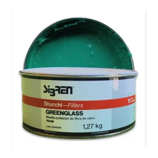 [SIBGR1] Sibren Masilla Fibra De Vidrio Green Glass 1.3Kg 